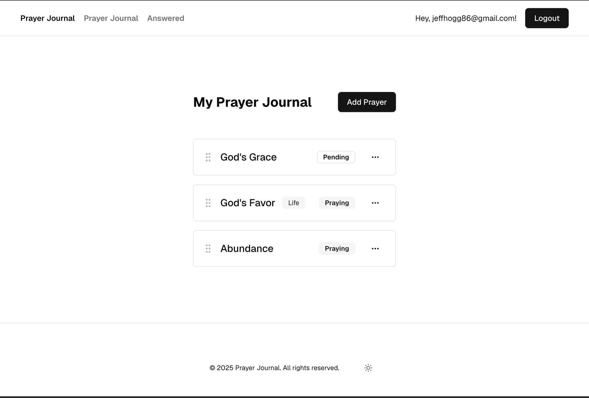 Prayer Journal